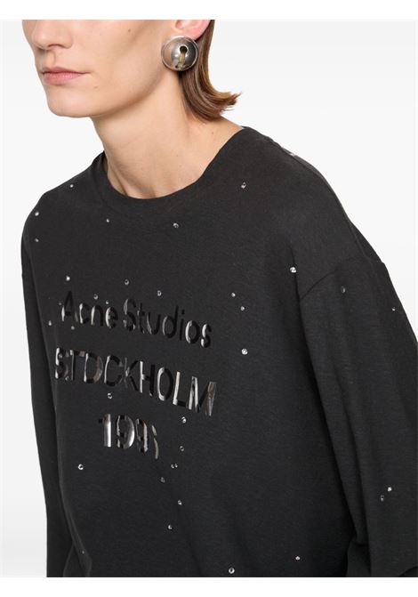 t-shirt logo relaxed fit unisex nera ACNE STUDIOS | CL0416900